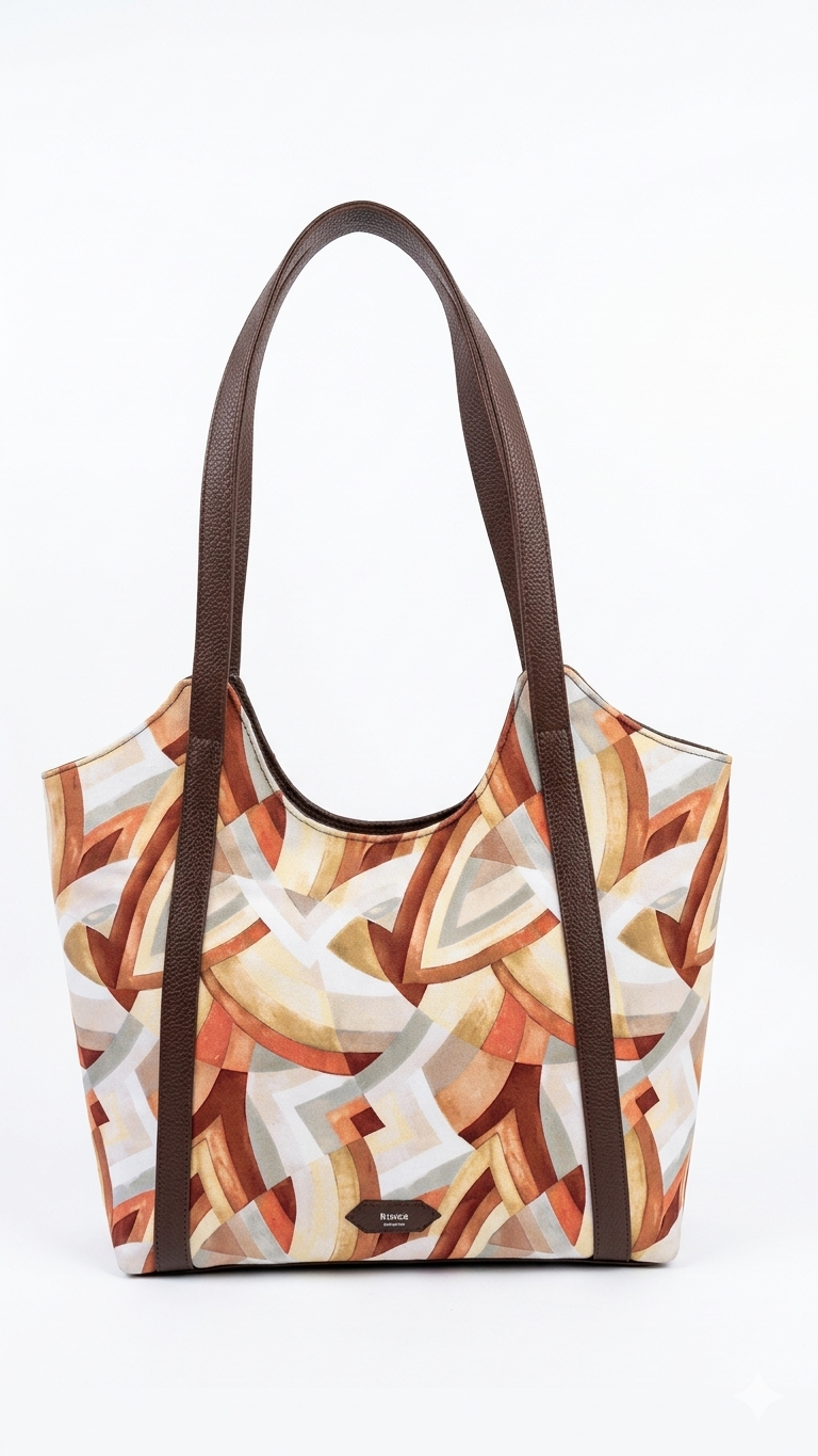 The ANANTA Velvet Tote- Orange